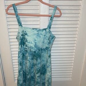 Tie-Dye Blue Sleeveless Dress